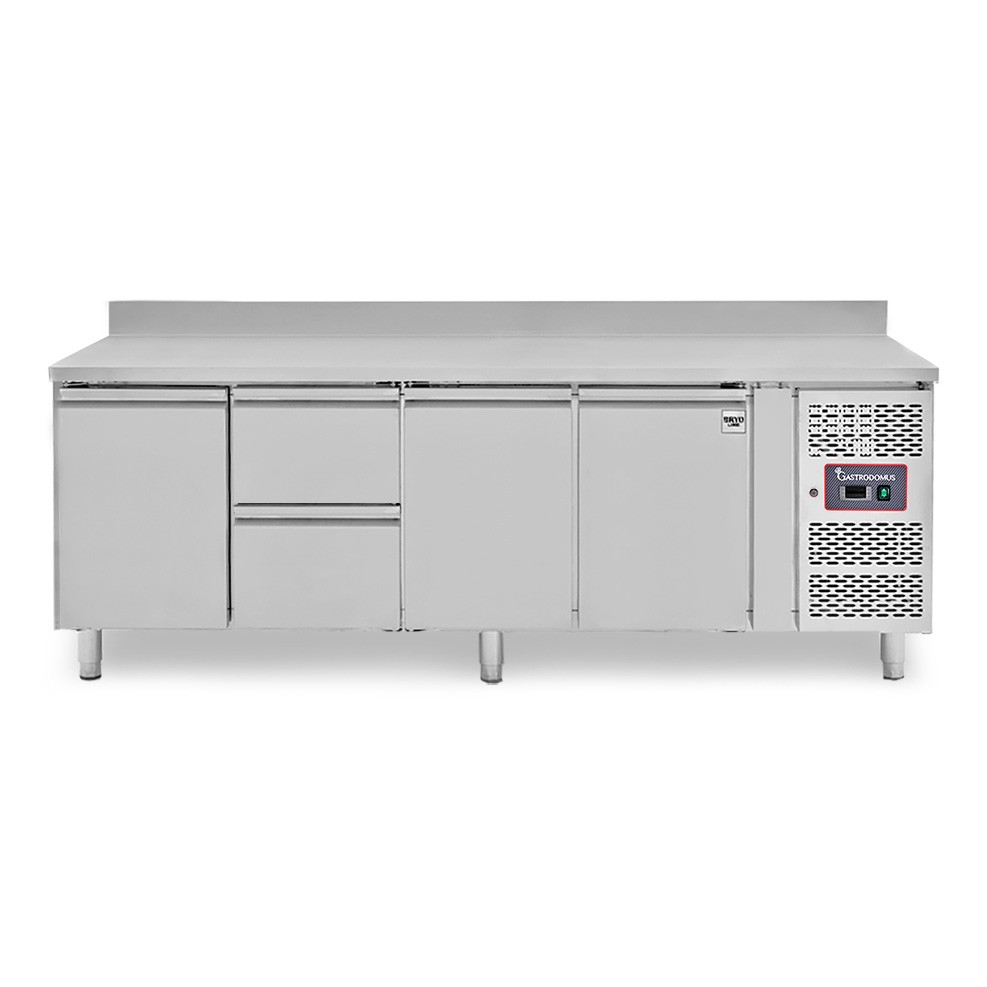 Tavolo Refrigerato 2 cassetti 3 porte 700 mm -2°C/+8°C alzatina per Gastronomia
