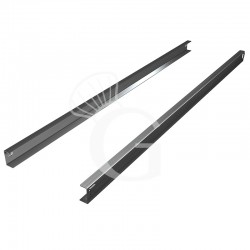 Coppia guide inox a U per armadi frigo 600/1200 litri