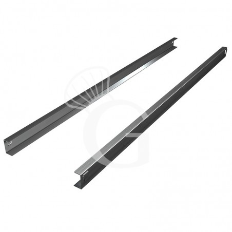 Coppia guide inox a U per armadi frigo 600/1200 litri Coppia guide inox a U per armadi frigo 600/1200 litri