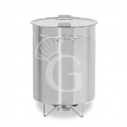 Pattumiera tonda in acciaio inox diametro 475 mm 75 LT