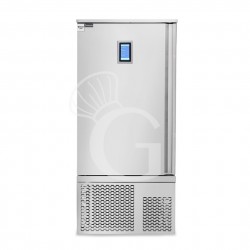 Abbattitore digitale in acciaio inox trifase display touch screen 15 teglie/griglie GN1/1 o 600x400 mm ,-18°/+3°C,ruote montate