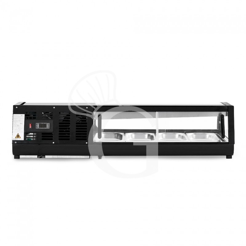 Vetrina sushi 4 bacinelle GN1/3 190 W L 1175 mm x P 425 mm x H 295 mm