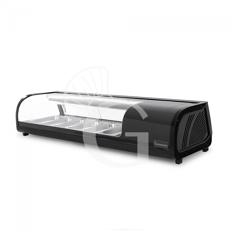 Vetrina sushi 6 bacinelle GN1/3 190 W L 1529 mm x P 420 mm x H 265 mm