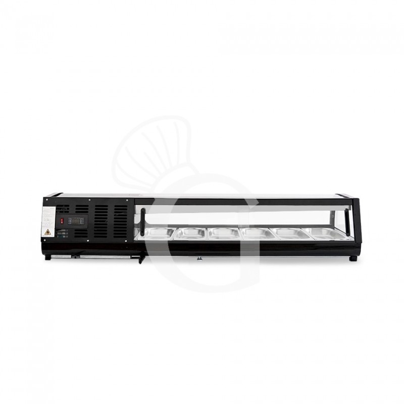 Vetrina sushi 6 bacinelle GN1/3 190 W L 1529 mm x P 420 mm x H 265 mm