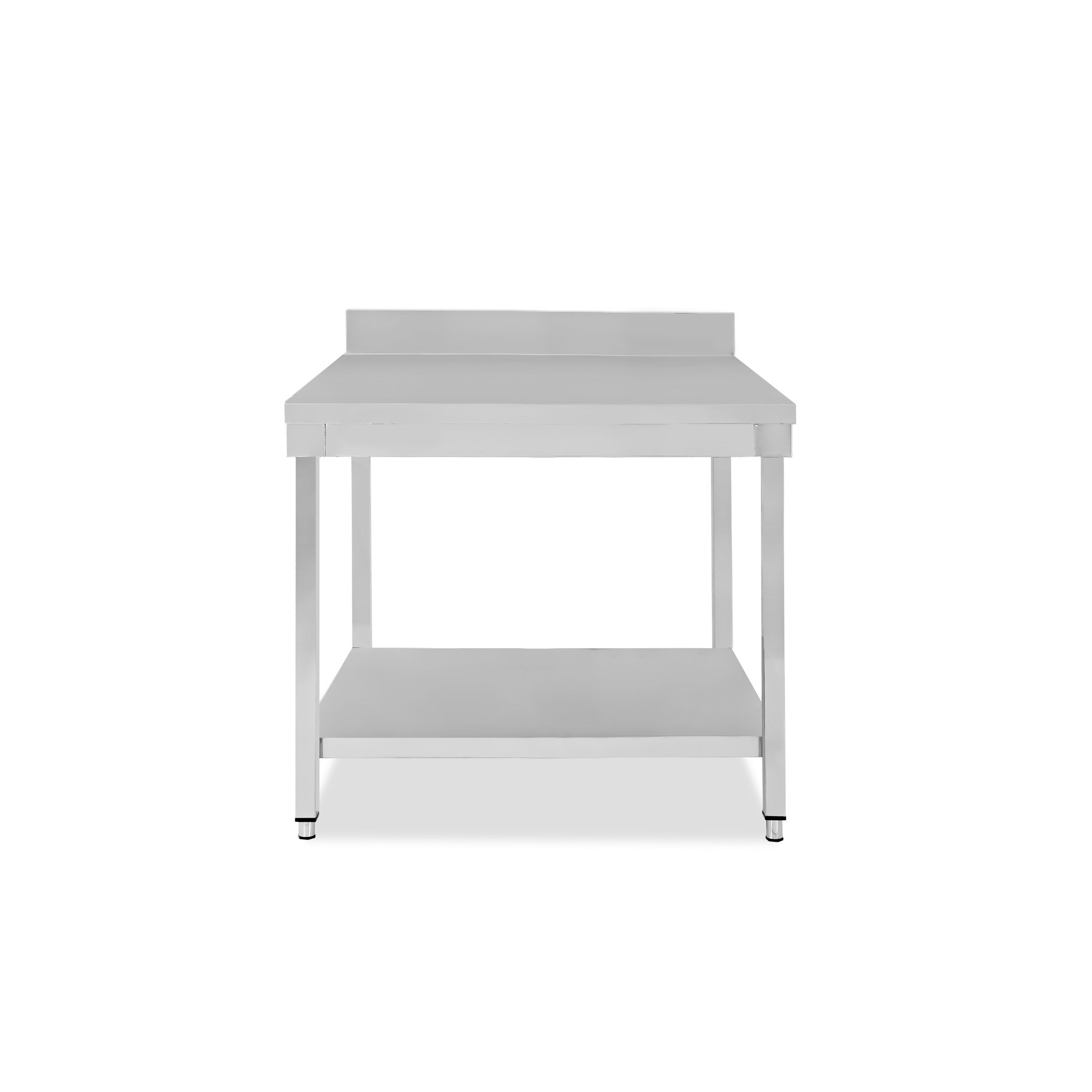 Tavolo inox 1 ripiano alzatina L 800 mm x P 600 mm x H 965 mm