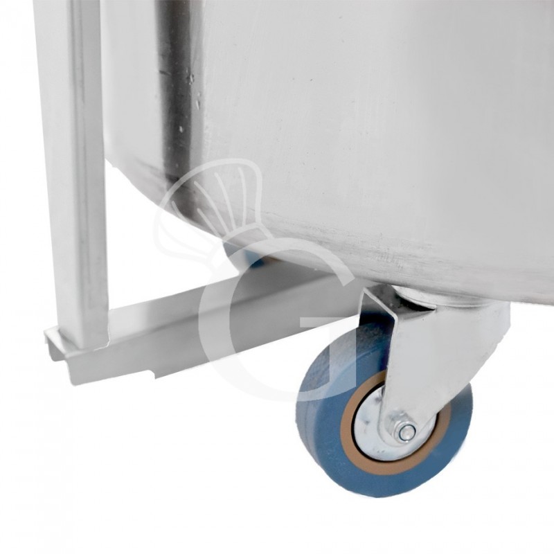 Pattumiera tonda diametro 475 mm in acciaio inox apertura tramite pedale 100 LT