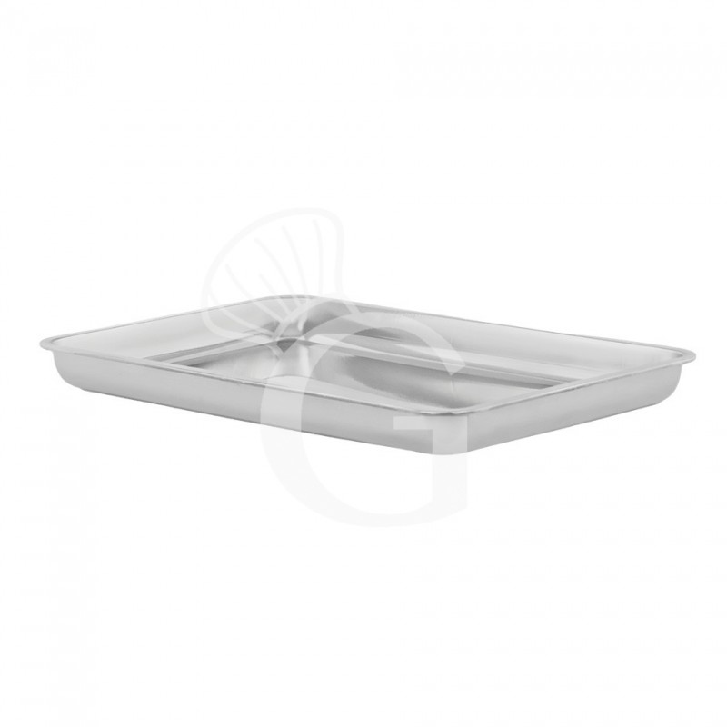Teglia in acciaio inox - L 600 mm x P 400 mm x H 50 mm