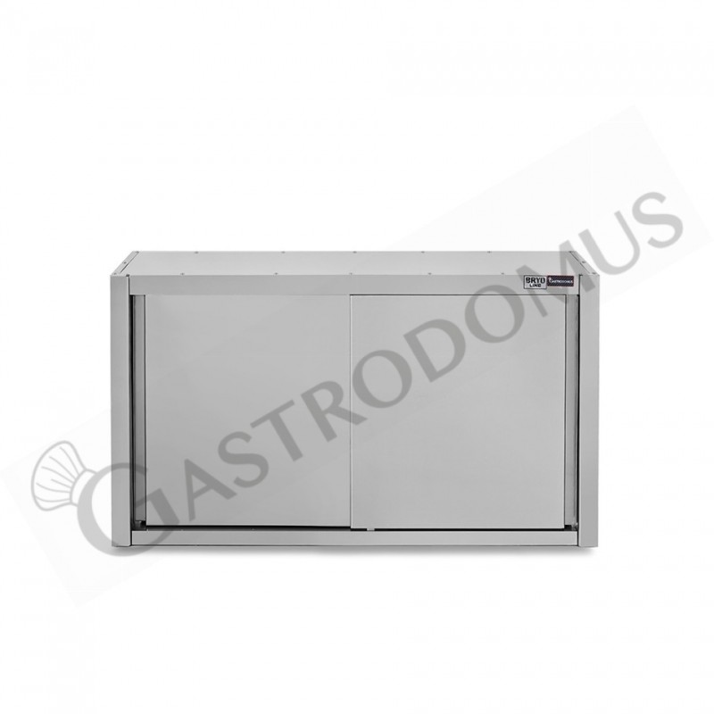 Pensile acciaio inox con sgocciolatoio,2 ripiani forati,porte scorrevoli L 1200 x P 400 x H 1000 mm Pensile acciaio inox con sgocciolatoio,2 ripiani forati,porte scorrevoli L 1200 x P 400 x H 1000 mm