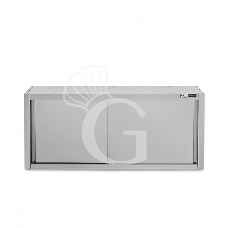 Pensile acciaio inox con sgocciolatoio,1 ripiano forato,porte scorrevoli L 1700 x P 400 x H 650 mm Pensile acciaio inox con sgocciolatoio,1 ripiano forato,porte scorrevoli L 1700 x P 400 x H 650 mm