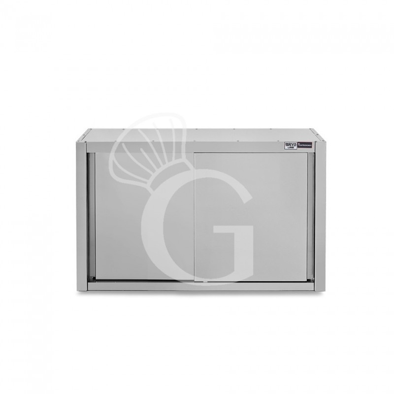 Pensile acciaio inox con sgocciolatoio,1 ripiano forato,porte scorrevoli L 1100 x P 400 x H 800 mm Pensile acciaio inox con sgocciolatoio,1 ripiano forato,porte scorrevoli L 1100 x P 400 x H 800 mm