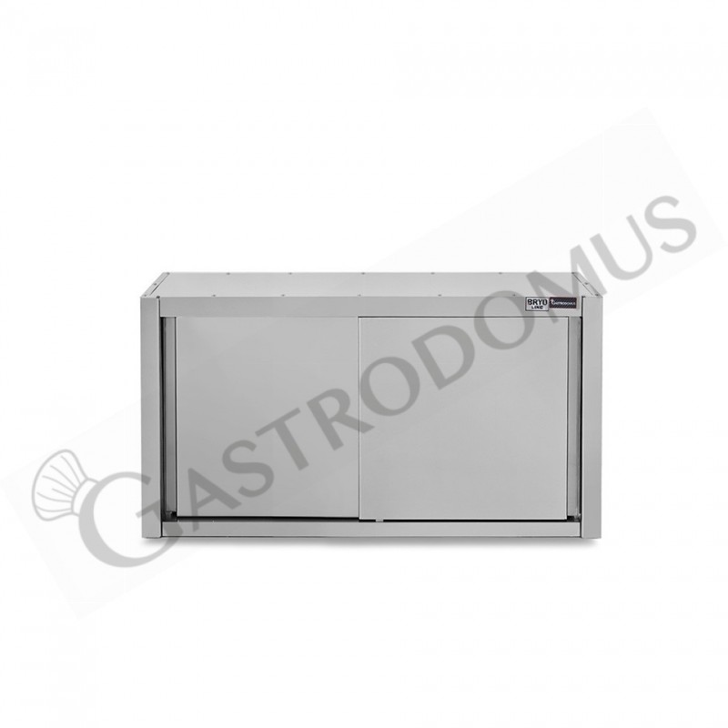 Pensile acciaio inox con sgocciolatoio,1 ripiano forato,porte scorrevoli L 1000 x P 400 x H 650 mm Pensile acciaio inox con sgocciolatoio,1 ripiano forato,porte scorrevoli L 1000 x P 400 x H 650 mm