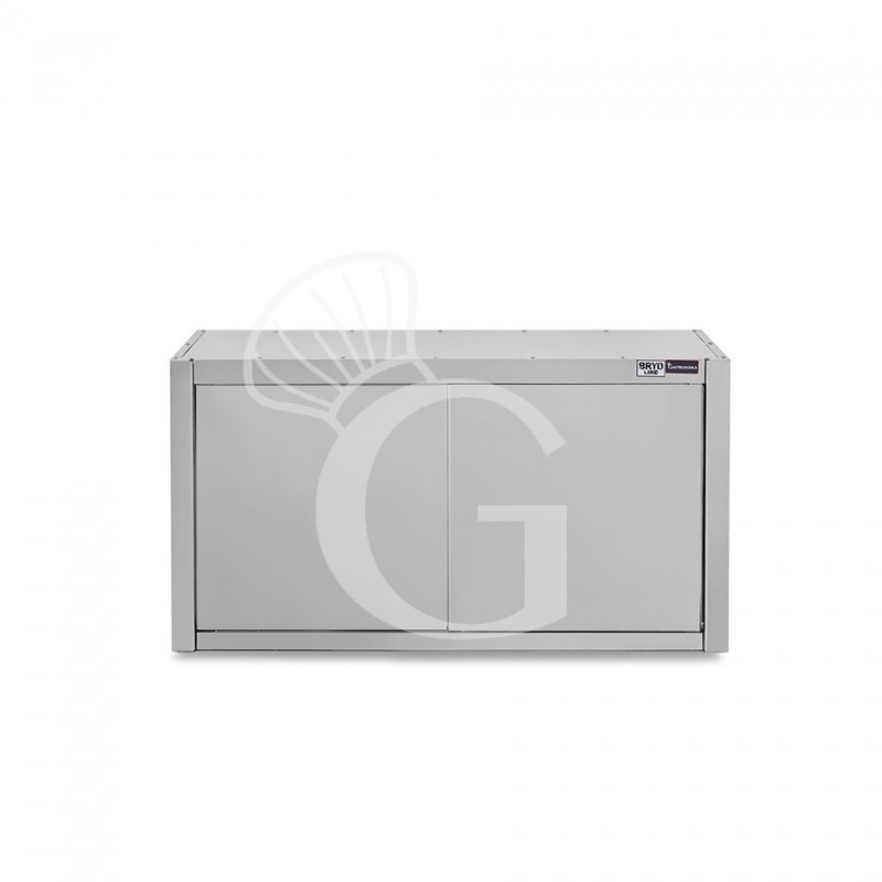 Pensile acciaio inox con sgocciolatoio,1 ripiano forato,2 porte battenti L 800 x P 400 x H 650 mm