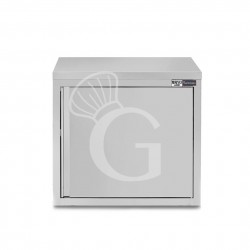 Pensile inox con 1 porta battente, 1 ripiano, L 400 x P 400 x H 800 mm
