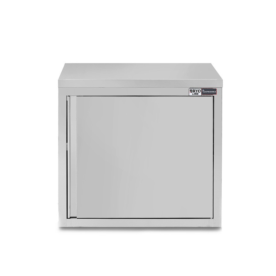 Pensile inox con 1 porta battente, 1 ripiano, L 400 x P 400 x H 800 mm