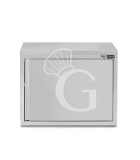 Pensile inox con 1 porta battente, 1 ripiano, L 600 x P 400 x H 800 mm