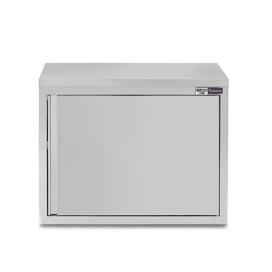 Pensile inox con 1 porta battente, 1 ripiano, L 600 x P 400 x H 800 mm
