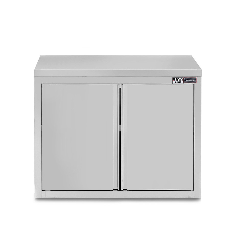 Pensile inox con 2 porte battenti, 1 ripiano, L 800 x P 400 x H 650 mm