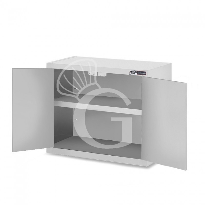Pensile inox con 2 porte battenti, 1 ripiano, L 1000 x P 400 x H 650 mm