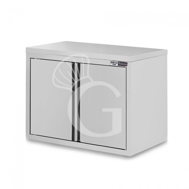 Pensile inox con 2 porte battenti, 1 ripiano, L 1000 x P 400 x H 650 mm