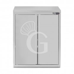 Pensile inox con 2 porte battenti, 2 ripiani, L 800 x P 400 x H 1000 mm