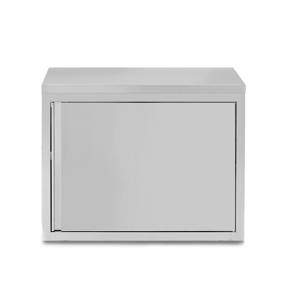 Pensile inox con 1 porta battente, 1 ripiano, L 700 x P 400 x H 660 mm