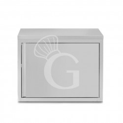 Pensile inox con 1 porta battente, 1 ripiano, L 500 x P 400 x H 800 mm