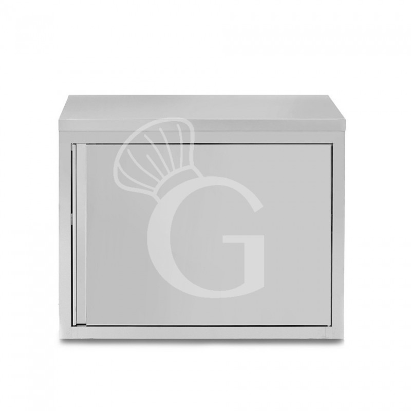 Pensile inox con 1 porta battente, 1 ripiano, L 500 x P 400 x H 800 mm