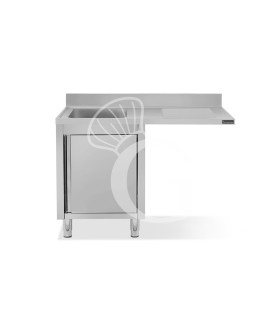 Lavello armadiato vano lavastoviglie,1 vasca,gocciolatoio destra,L1400xP700xH950mm