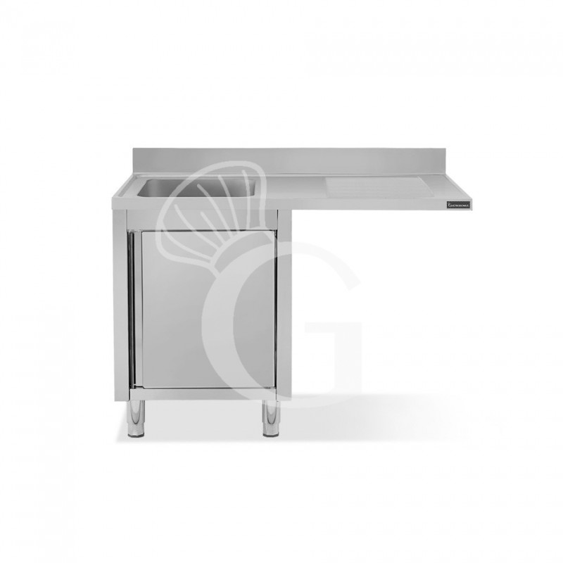 Lavello armadiato vano lavastoviglie,1 vasca,gocciolatoio destra,L1400xP700xH950mm