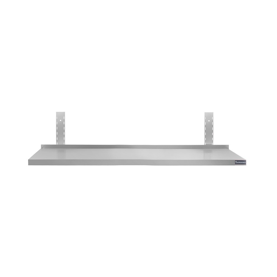 Ripiano in acciaio inox singolo, L 1300 mm x P 400 mm x H 350 mm