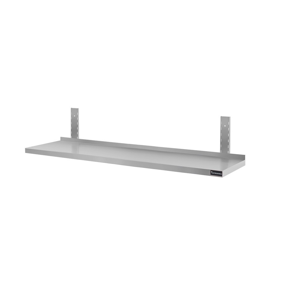Ripiano in acciaio inox singolo, L 1400 mm x P 400 mm x H 350 mm