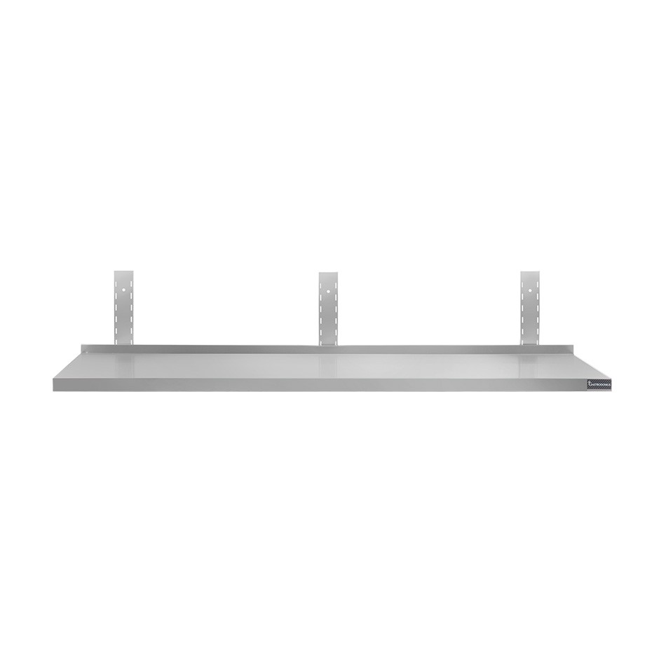 Ripiano in acciaio inox singolo, L 1700 mm x P 300 mm x H 350 mm