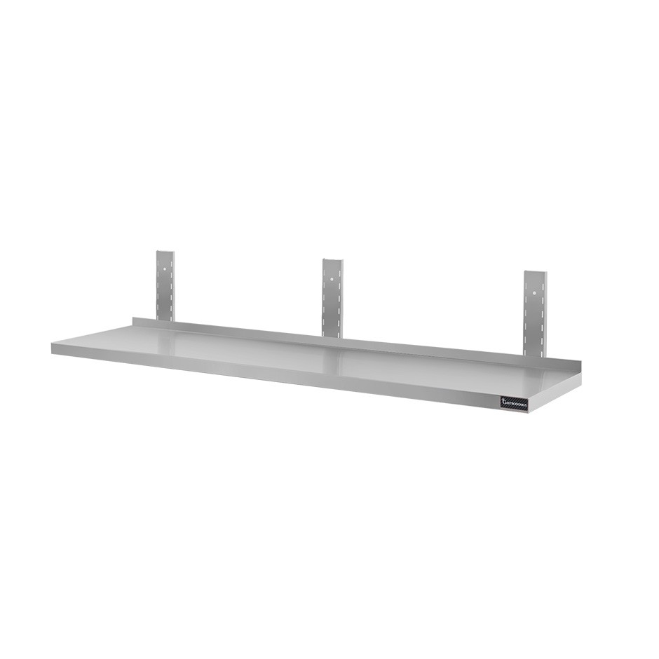 Mensola in acciaio inox singola, L 1600 mm x P 400 mm x H 350 mm