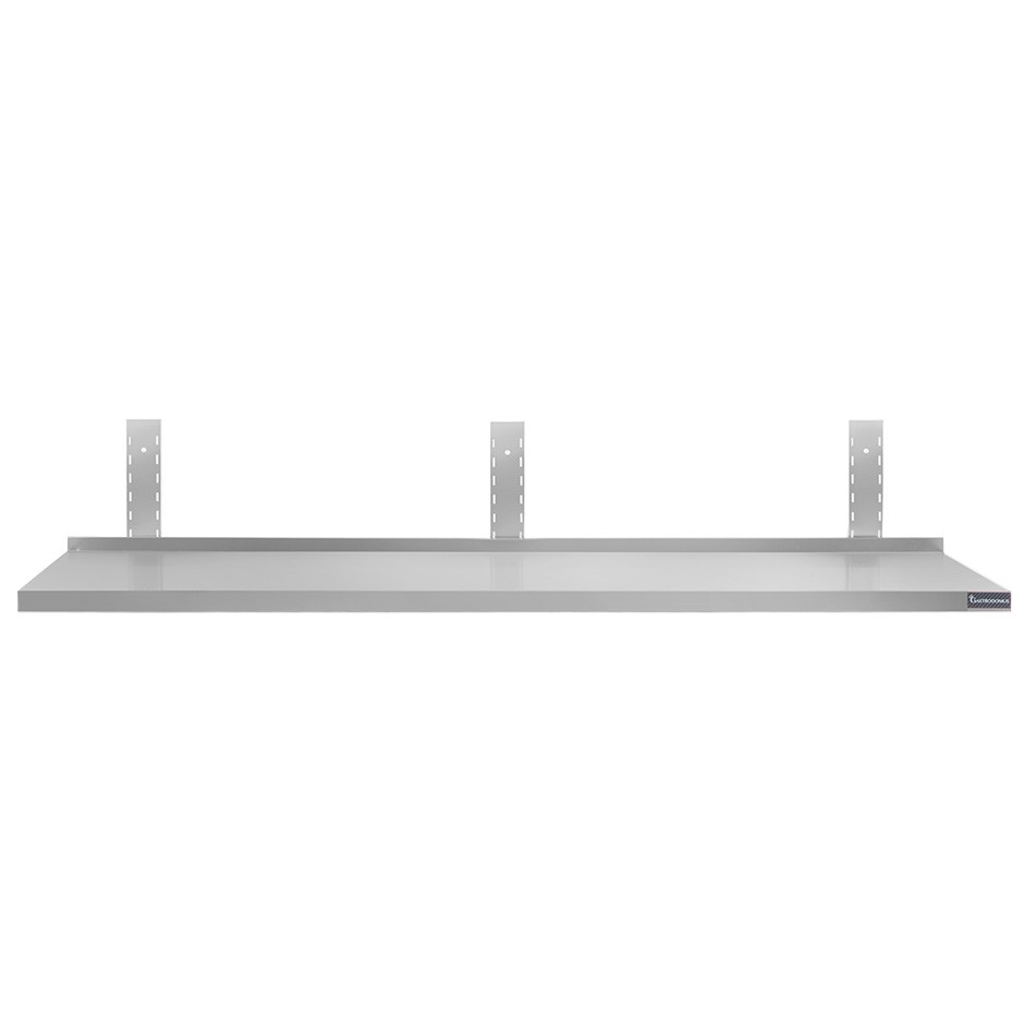 Mensola in acciaio inox singola, L 1800 mm x P 300 mm x H 350 mm