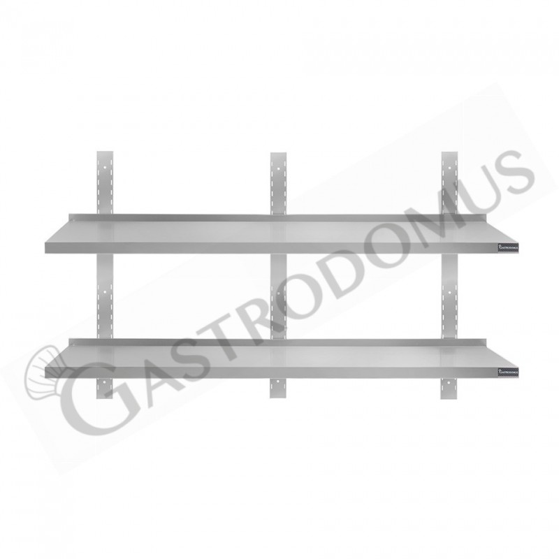 Ripiano in acciaio inox doppio, L 1700 mm x P 400 mm x H 700 mm Ripiano in acciaio inox doppio, L 1700 mm x P 400 mm x H 700 mm