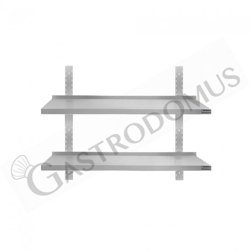 Ripiano in acciaio inox doppio, L 600 mm x P 300 mm x H 700 mm Ripiano in acciaio inox doppio, L 600 mm x P 300 mm x H 700 mm