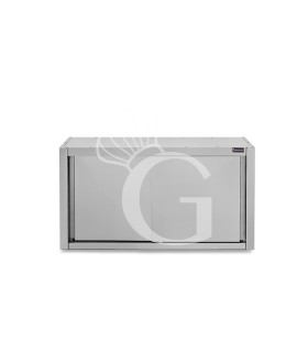 Pensile acciaio inox con porte scorrevoli, 1 ripiano, L 1100 x P 400 x H 660 mm