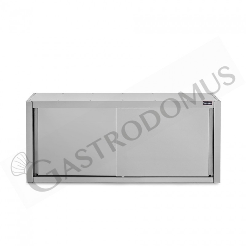 Pensile acciaio inox con porte scorrevoli, 1 ripiano, L 1700 x P 400 x H 660 mm Pensile acciaio inox con porte scorrevoli, 1 ripiano, L 1700 x P 400 x H 660 mm