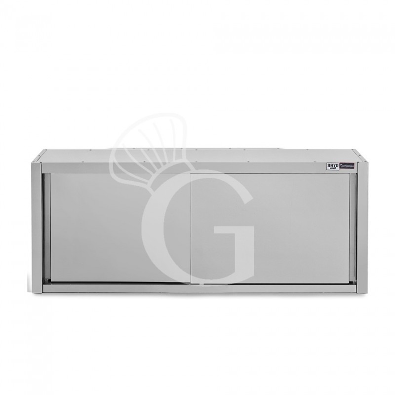 Pensile acciaio inox con porte scorrevoli, 1 ripiano, L 1800 x P 400 x H 650 mm Pensile acciaio inox con porte scorrevoli, 1 ripiano, L 1800 x P 400 x H 650 mm