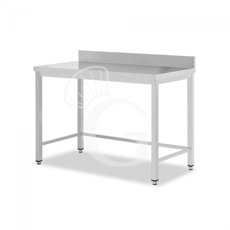 Tavolo inox con alzatina L 1000 mm x P 700 mm x H 950 mm