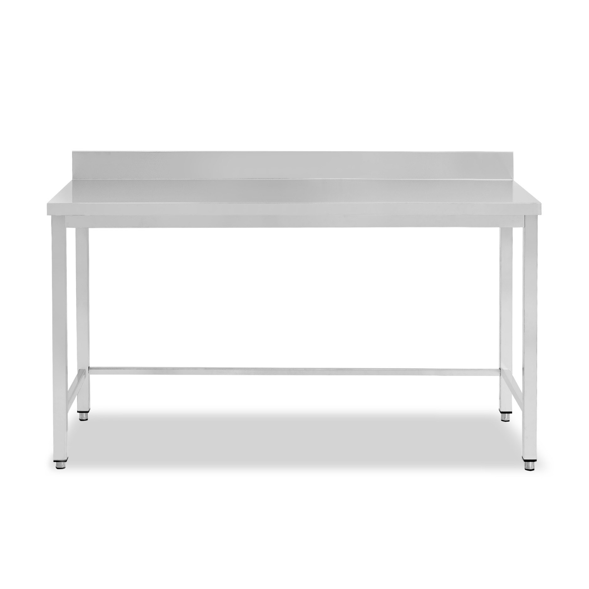 Tavolo inox con alzatina L 2000 mm x P 600 mm x H 950 mm