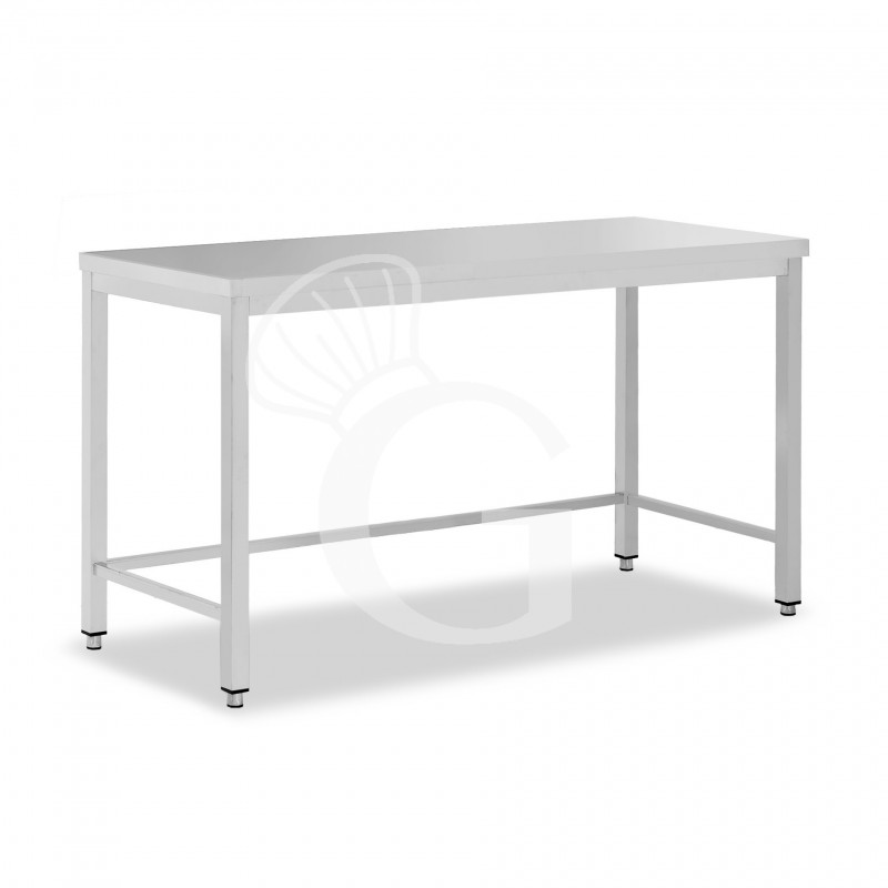 Tavolo inox L 2000 mm x P 600 mm x H 850 mm