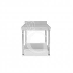 Tavolo inox 1 ripiano alzatina L 600 mm x P 800 mm x H 965 mm