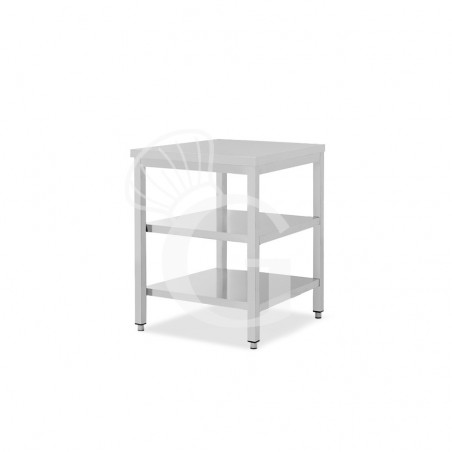 Tavolo inox 2 ripiani L 500 mm x P 800 mm x H 865 mm Tavolo inox 2 ripiani L 500 mm x P 800 mm x H 865 mm