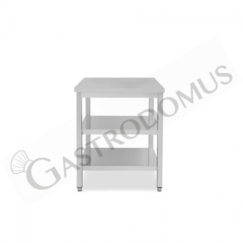 Tavolo inox 2 ripiani L 500 mm x P 800 mm x H 865 mm Tavolo inox 2 ripiani L 500 mm x P 800 mm x H 865 mm
