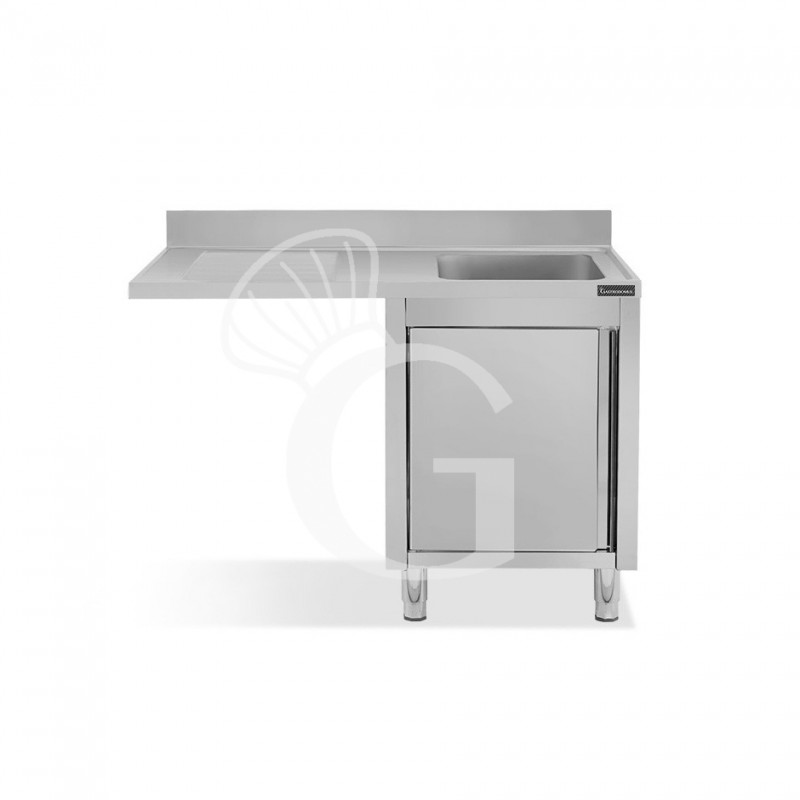 Lavello armadiato vano lavastoviglie,1 vasca,gocciolatoio sinistra,L1200xP700xH950mm