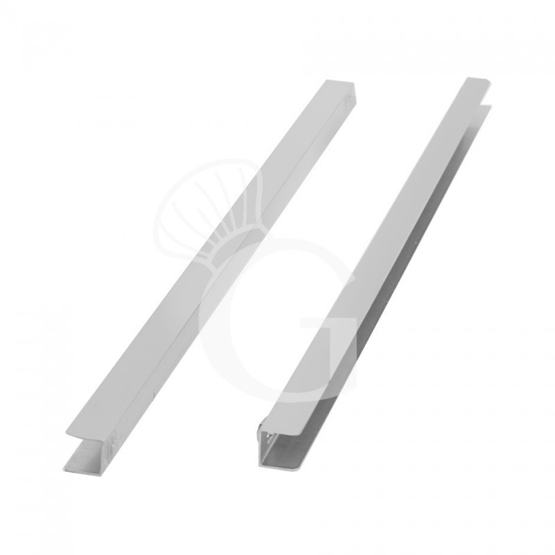 Coppia di guide in inox per saladette e tavoli refrigerati