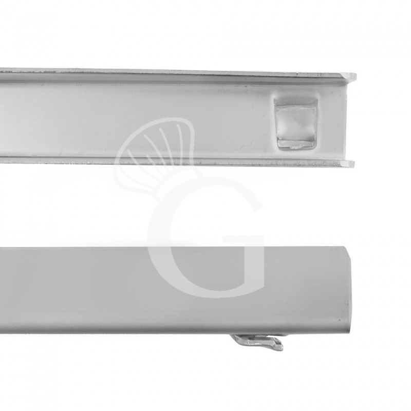 Coppia di guide in inox per saladette e tavoli refrigerati