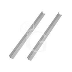 Coppia di guide in inox a L per tavoli refrigerati
