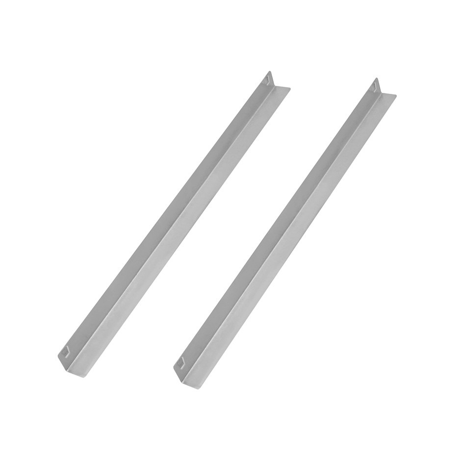Coppia di guide in inox a L per tavoli refrigerati